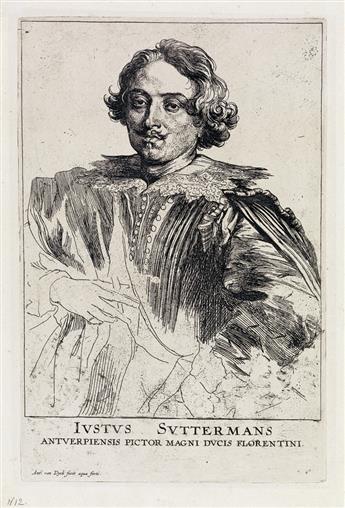 ANTHONY VAN DYCK Two portrait etchings.